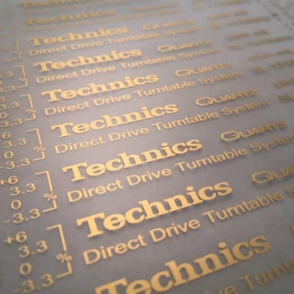 technics decals gold