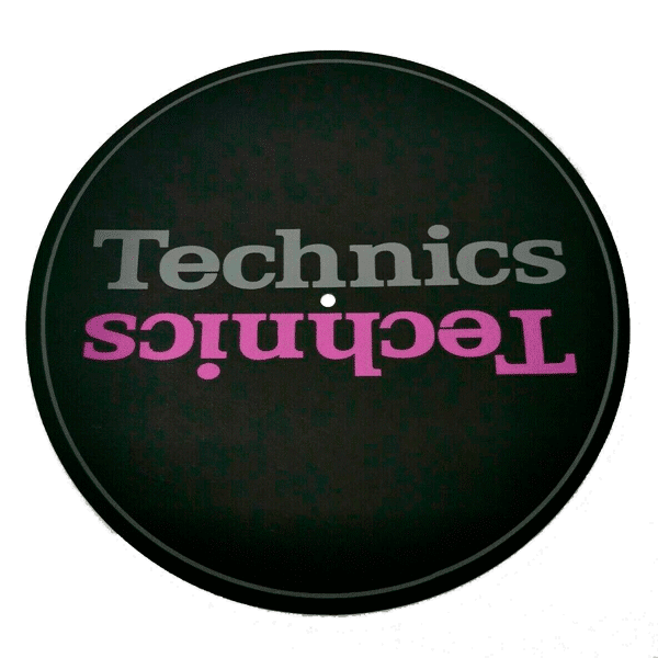 Technics-Slipmats---Grey-and-Magenta